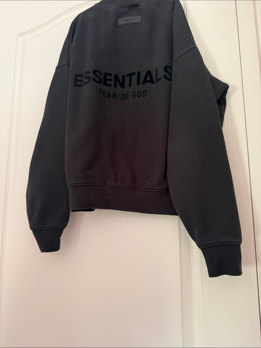 Fear of God Essentials Black Crewneck Sweatshirt